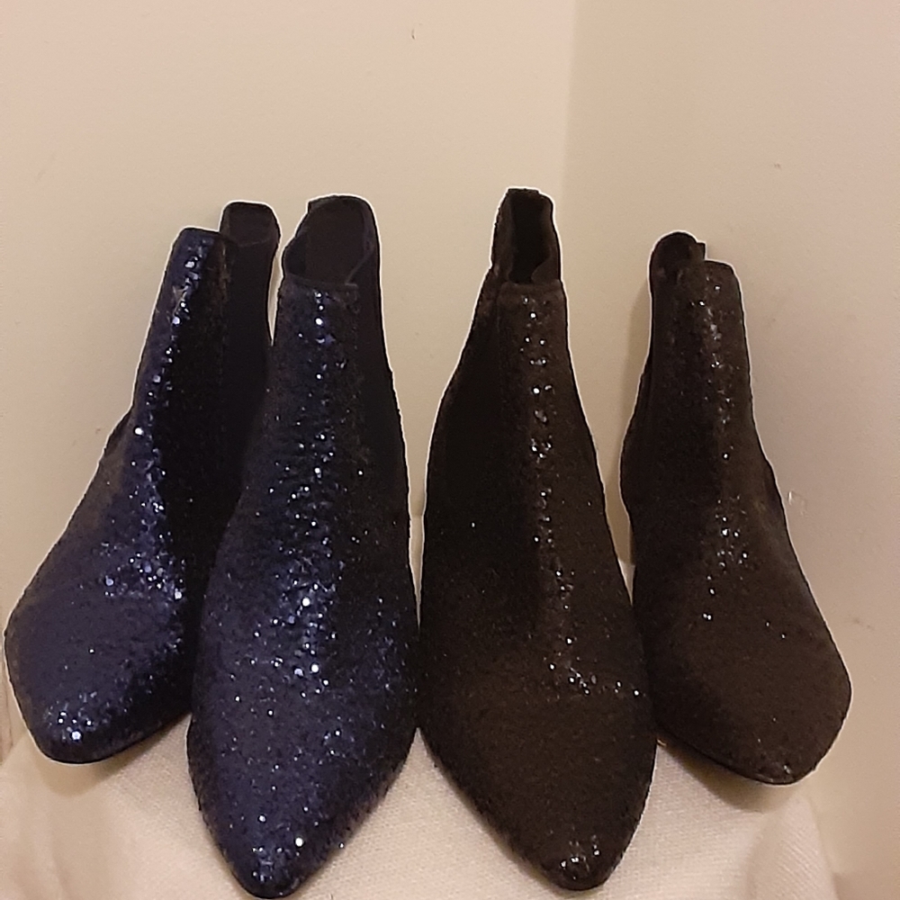 Forever 21 Sparkling Heels Ankle Booties 2 pairs.